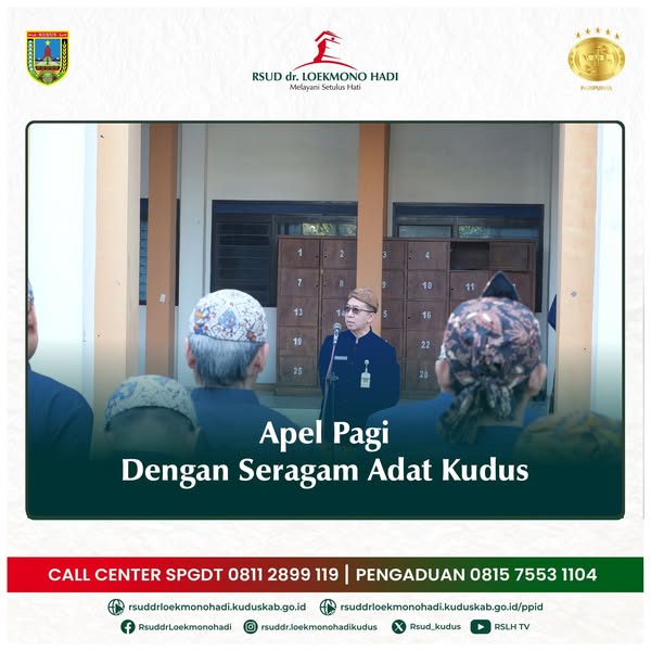 Apel pagi dengan Seragam Adat Kudus di RSUD dr. Loekmono Hadi
